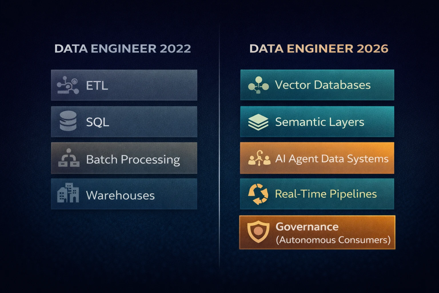 Data engineer skills evolution agentic AI era 2026 — EliteSquad.ai